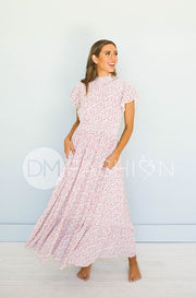 Skyler Hot Pink Blossoms Smocked Maxi Dress – DM Exclusive - FINAL FEW