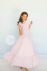 Skyler Hot Pink Blossoms Smocked Maxi Dress – DM Exclusive - FINAL FEW