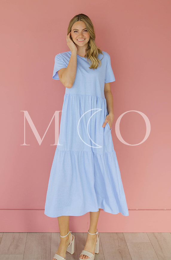 Kelsey Periwinkle Dress - MCO - Maternity Friendly
