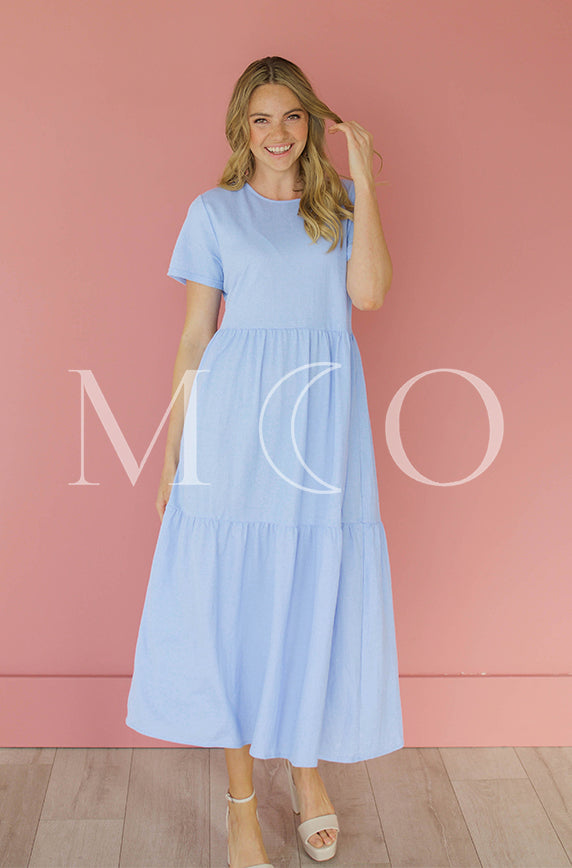 Kelsey Periwinkle Dress - MCO - Maternity Friendly