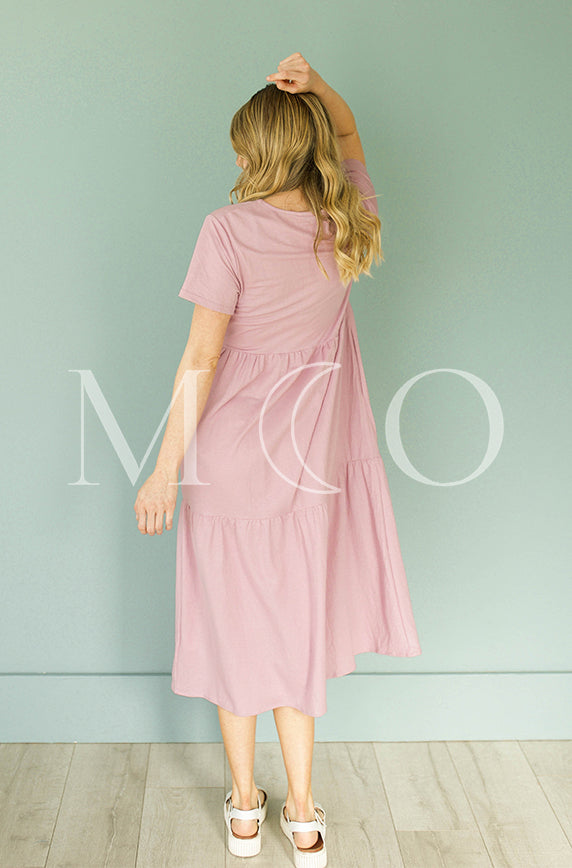 Kelsey Mauve Mist Dress - MCO - Maternity Friendly