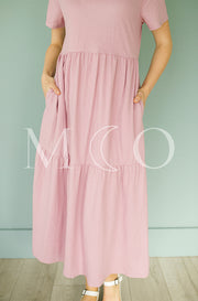 Kelsey Mauve Mist Dress - MCO - Maternity Friendly