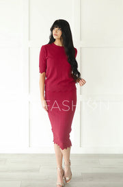 Paris Holly Berry Red Sweater Set - Restocked - FINAL SALE