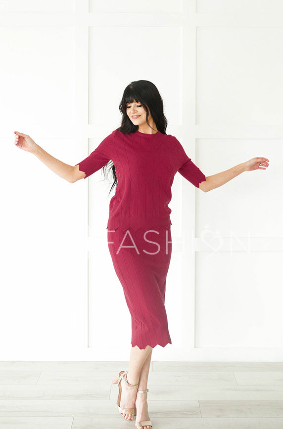 Paris Holly Berry Red Sweater Set - Restocked - FINAL SALE
