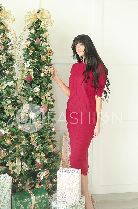 Paris Holly Berry Red Sweater Set - Restocked - FINAL SALE