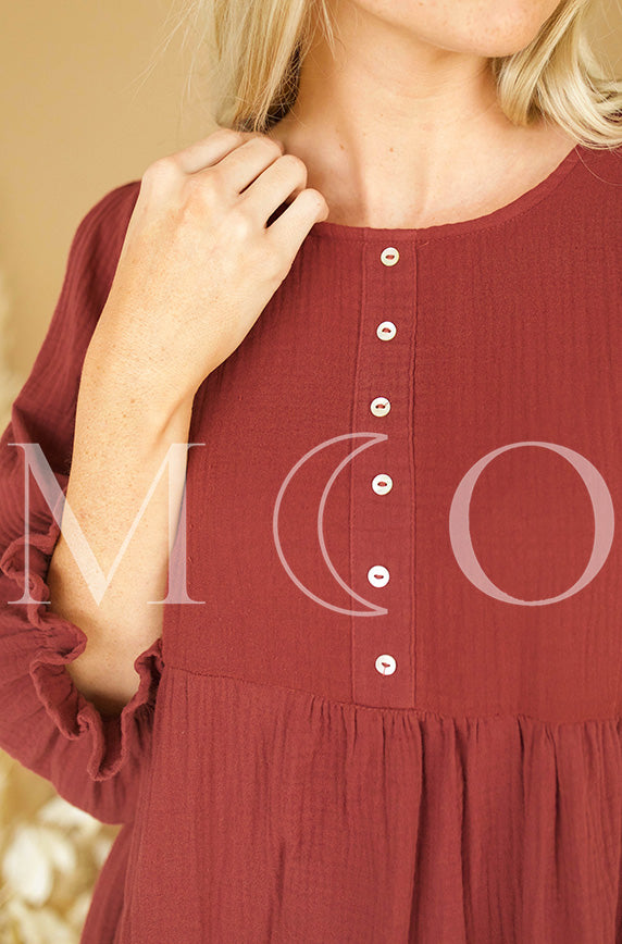 Sandra Burnt Red Dress - MCO