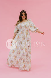 Karina Garden Party Floral Dress - DM Exclusive - Maternity Friendly