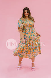 Calliope Retro Floral Dress - DM Exclusive - Maternity Friendly