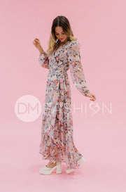 Melanee Misty Garden Wrap Dress - DM Exclusive