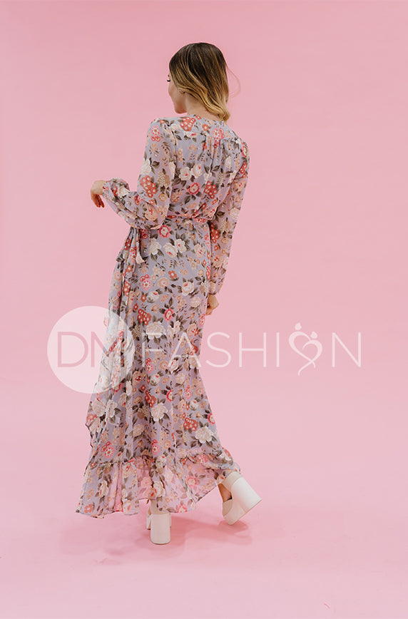 Melanee Misty Garden Wrap Dress - DM Exclusive