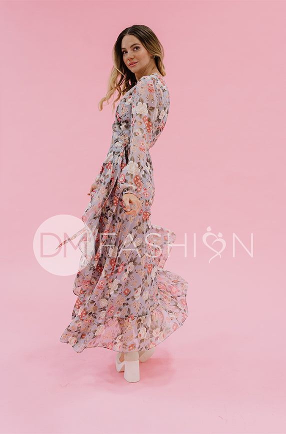 Melanee Misty Garden Wrap Dress - DM Exclusive