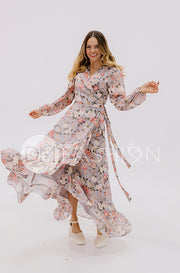 Melanee Misty Garden Wrap Dress - DM Exclusive