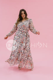 Melanee Misty Garden Wrap Dress - DM Exclusive