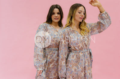 Chanel Gray Décor Floral Maxi - DM Exclusive - Nursing Friendly - Maternity Friendly