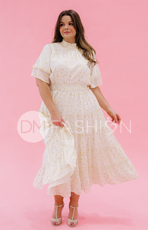 h&m navy lace dress Amanda Lace Trim Maxi Dress in Navy main image 0