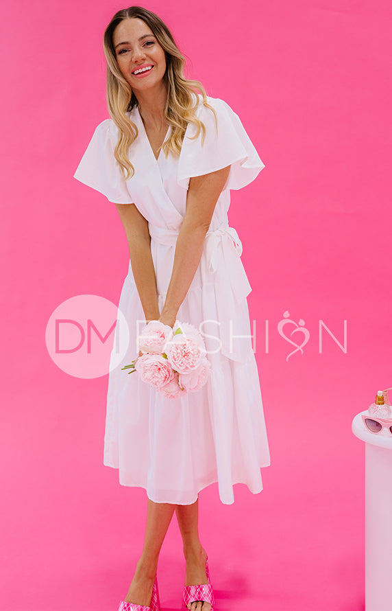 Tessa White Dress - DM Exclusive - Nursing Friendly - Maternity Friendly - FINAL SALE