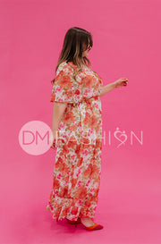 Kami Sunset Floral Dress - DM Exclusive - Maternity Friendly - Nursing Friendly