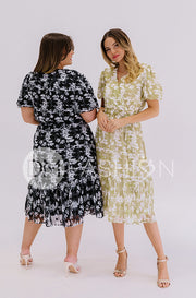 Tara Apple Green Satin Dress – DM Exclusive – Nursing Friendly - Maternity Friendly