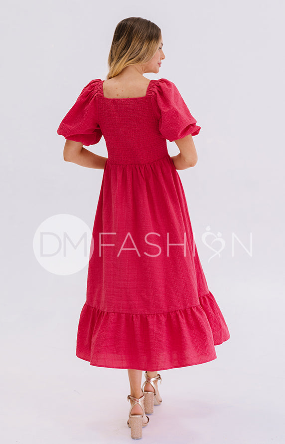 Josie French Rose Square Neck Dress - DM Exclusive - Maternity Friendly