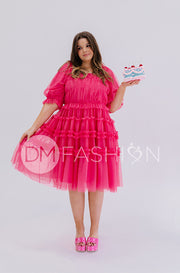 Sasha Carnation Pink Dress - DM Exclusive - Maternity Friendly