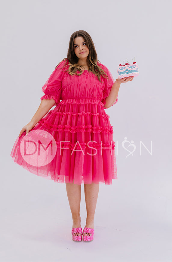 Sasha Carnation Pink Dress - DM Exclusive - Maternity Friendly