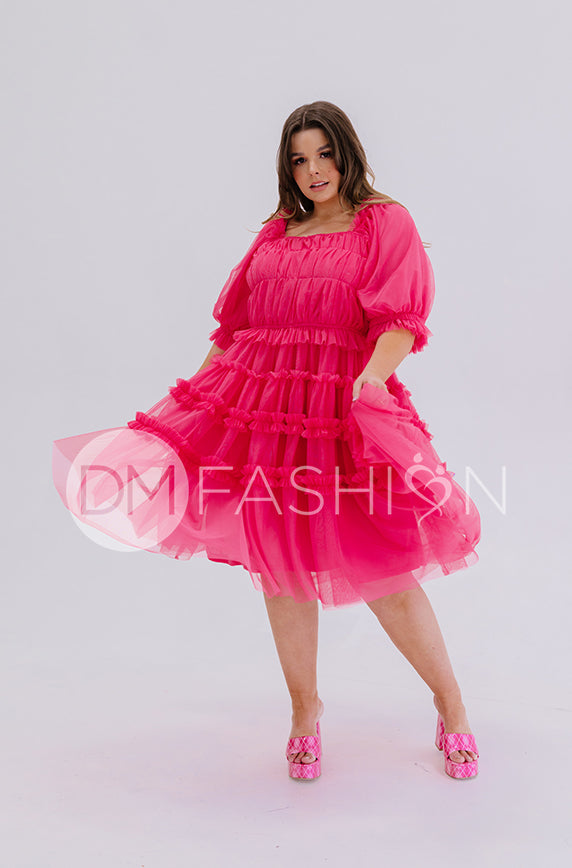 Sasha Carnation Pink Dress - DM Exclusive - Maternity Friendly