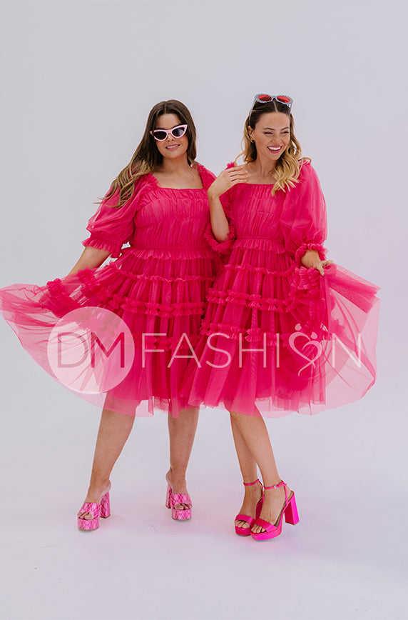 Sasha Carnation Pink Dress - DM Exclusive - Maternity Friendly