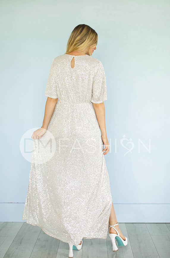 Daphne Champagne Sequin Gown - DM Exclusive