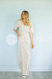 Daphne Champagne Sequin Gown - DM Exclusive
