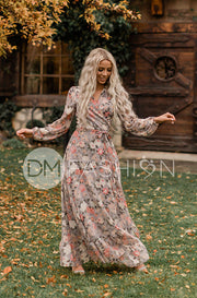 Melanee Misty Garden Wrap Dress - DM Exclusive