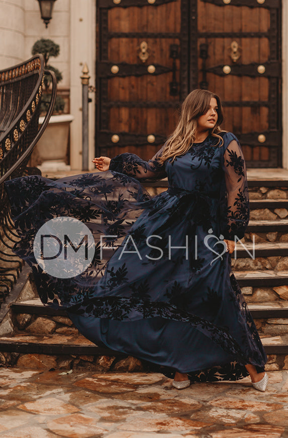 Skye Navy Floral Maxi - DM Exclusive - Restocked - Maternity Friendly