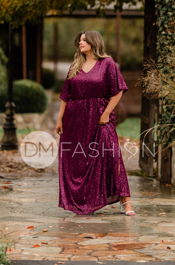 Daphne Twilight Purple Sequin Gown - DM Exclusive - Maternity Friendly