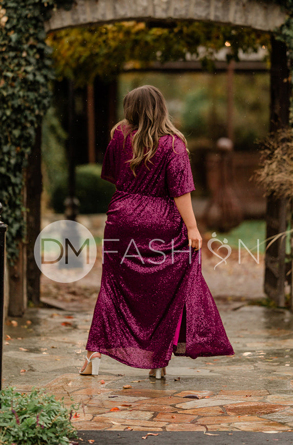 Daphne Twilight Purple Sequin Gown - DM Exclusive - Maternity Friendly