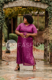 Daphne Twilight Purple Sequin Gown - DM Exclusive - Maternity Friendly