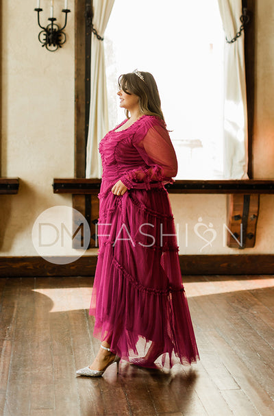 Genevieve Magenta Haze Gown - DM Exclusive - Maternity Friendly