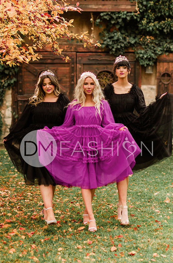 dm fashion dresses Sasha Purple Potion Dress - Exclusive Invia® Silverlon® NPWT Antimicrobial shagreen Flowing maxi dress Embroidery Color:Royal/Turquoise
