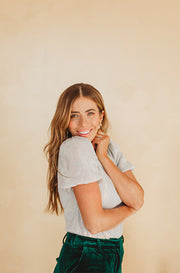 City Night Silver Blue Sequin Top- FINAL SALE