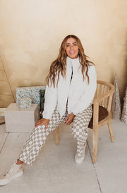 Emily Checkered Taupe Pants - FINAL FEW