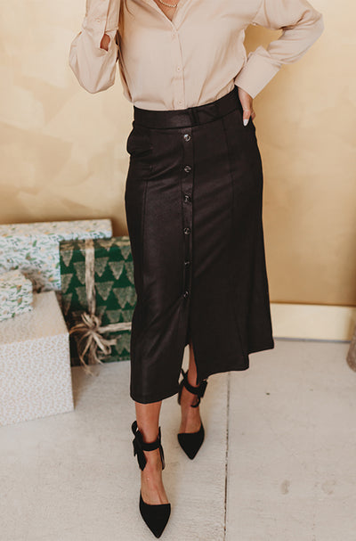 Black Panther Suede Skirt- FINAL FEW