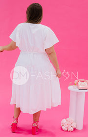 Tessa White Dress - DM Exclusive - Nursing Friendly - Maternity Friendly